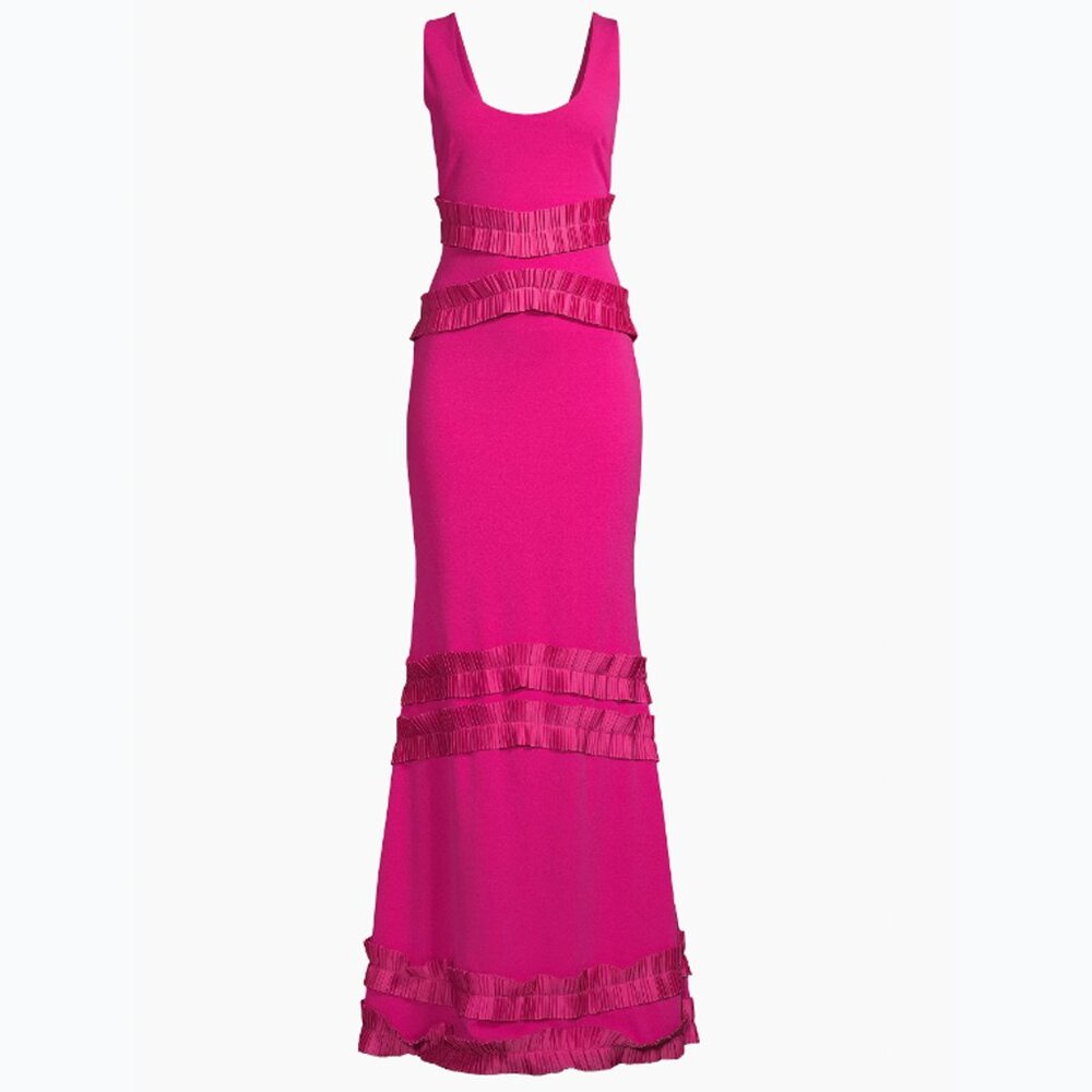 One 33 Social The Celeste Fuchsia Mermaid Gown (Altered)